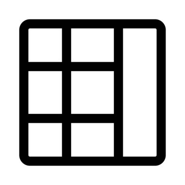 Sağ içerik çubuğuyla ağ kare ızgarası