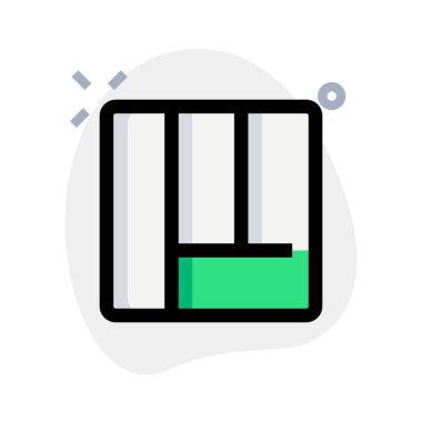 Sağ panelde kemerler olan dikey sol panel