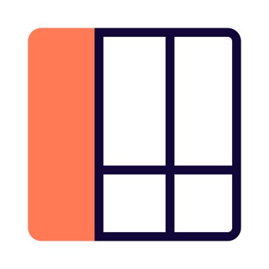 Sol kenar çubuğu korsesi dikey sütuna sahip