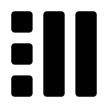 Sol taraftaki kare blokları küçük resimler şablon düzeni