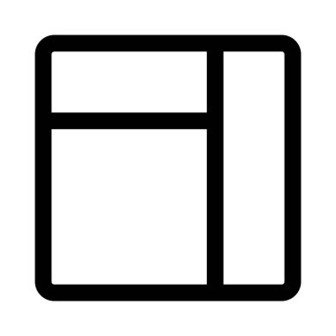 Sağ ve üst bölünmüş çubuk tasarım kutusu