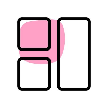 Rastgele düzenlenmiş birkaç kutulu sağ sütun