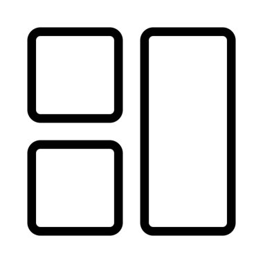 Rastgele düzenlenmiş birkaç kutulu sağ sütun