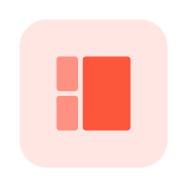 Parçaların yerleşimine ayrılmış kenarları olan kutu