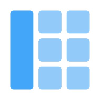 Sağ panelde hücreleri olan sol sütun