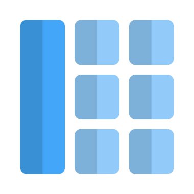 Sağ panelde hücreleri olan sol sütun