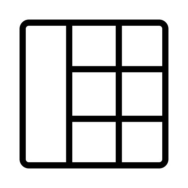 Sağ panelde hücreleri olan sol sütun