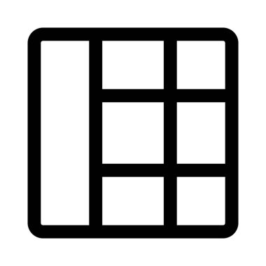 Sağ panelde hücreleri olan sol sütun