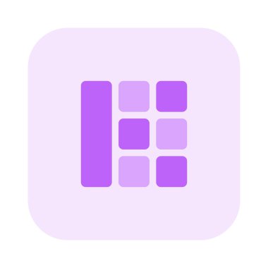 Sağ panelde hücreleri olan sol sütun