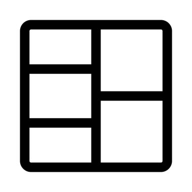 Sağ çift sıra ızgara çizgileri bölümlere ayrılıyor