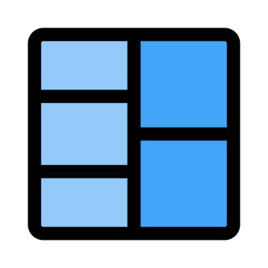 Sağ çift sıra ızgara çizgileri bölümlere ayrılıyor