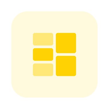 Sağ çift sıra ızgara çizgileri bölümlere ayrılıyor