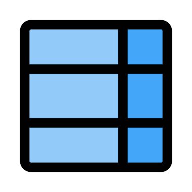 Satır tablosu düzenine sahip sağ sütun