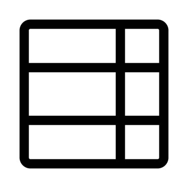 Satır tablosu düzenine sahip sağ sütun