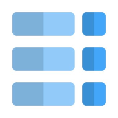 Kutular sağa, ardından satır listesi