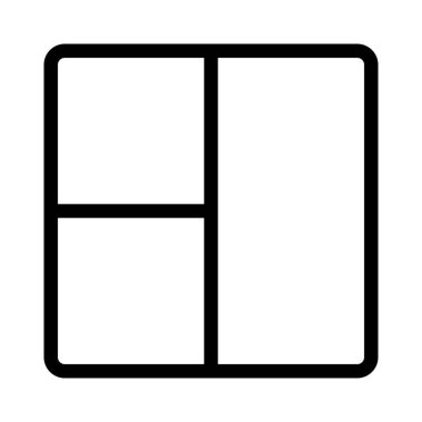 Bölüm içinde kutular olan sağ kenar çubuğu ızgara paneli