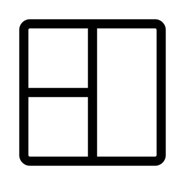 Bölüm içinde kutular olan sağ kenar çubuğu ızgara paneli