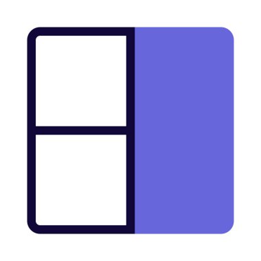 Bölüm içinde kutular olan sağ kenar çubuğu ızgara paneli