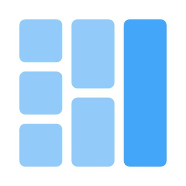 Izgara düzeni şablonu olan dikey sütun