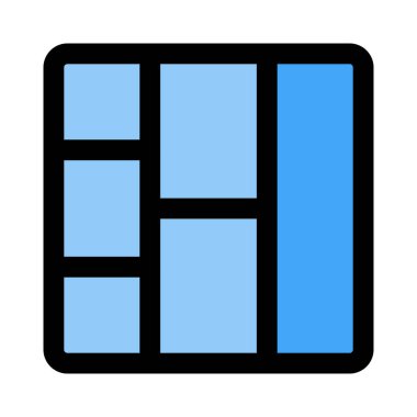 Izgara düzeni şablonu olan dikey sütun