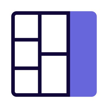 Izgara düzeni şablonu olan dikey sütun