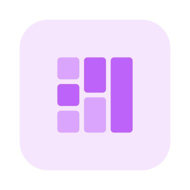 Izgara düzeni şablonu olan dikey sütun