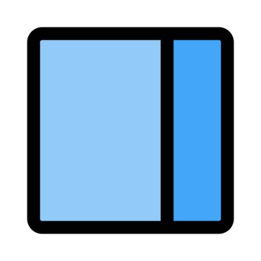 Sağ tarafta gövdesi olan dikey sütun