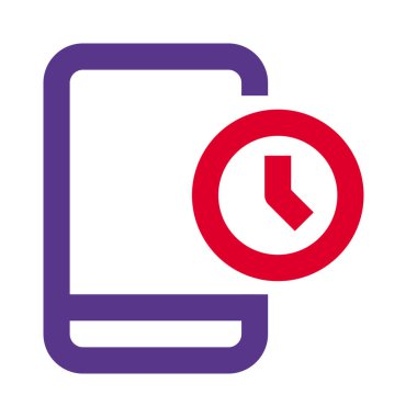 Modern cep telefonu kronometre uyarı uyarısı