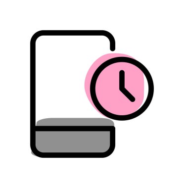 Modern cep telefonu kronometre uyarı uyarısı