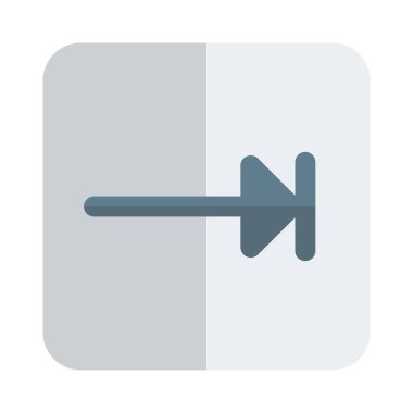 Makintosh cinsinden sekme fonksiyonu için sağa doğru ok ve çubuk simgesi