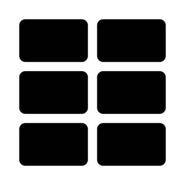 Tablo düzeninde üç ortak hücre - yatay ızgara