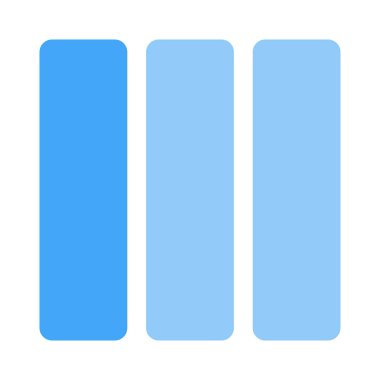 Üç sütun dikey şerit çubuk bölümü ayrıldı