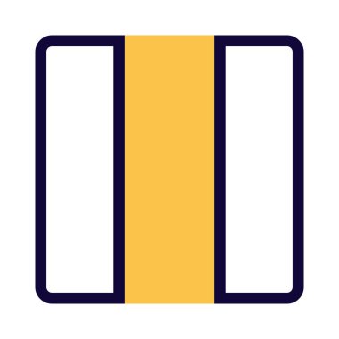 Üç sütun dikey şerit çubuk bölümü ayrıldı