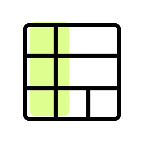 Gemengde Grootte Sectie Frame Met Tile Layout — Stockvector