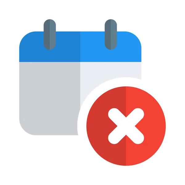 Supprimer Les Événements Programmés Venir Planificateur Calendrier — Image vectorielle