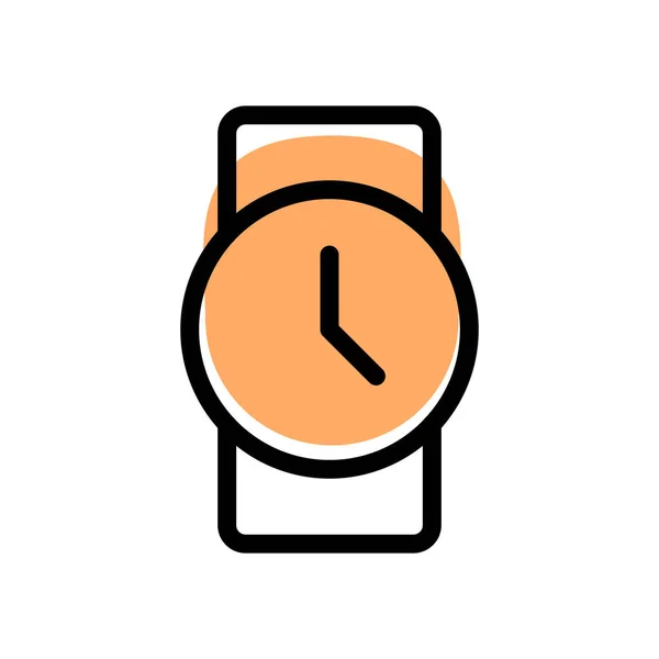 Classic Analog Wristwatch Dial Wearable — Stock Vector