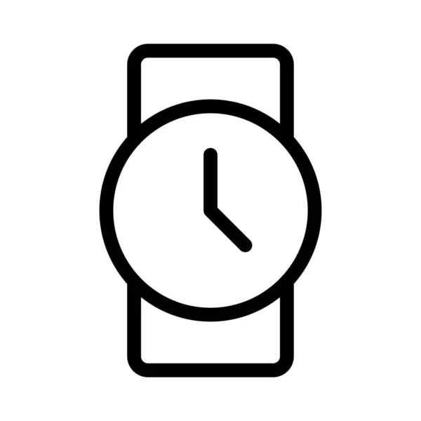 Κλασικό Αναλογικό Ρολόι Χειρός Στρογγυλό Καντράν Wearable — Διανυσματικό Αρχείο