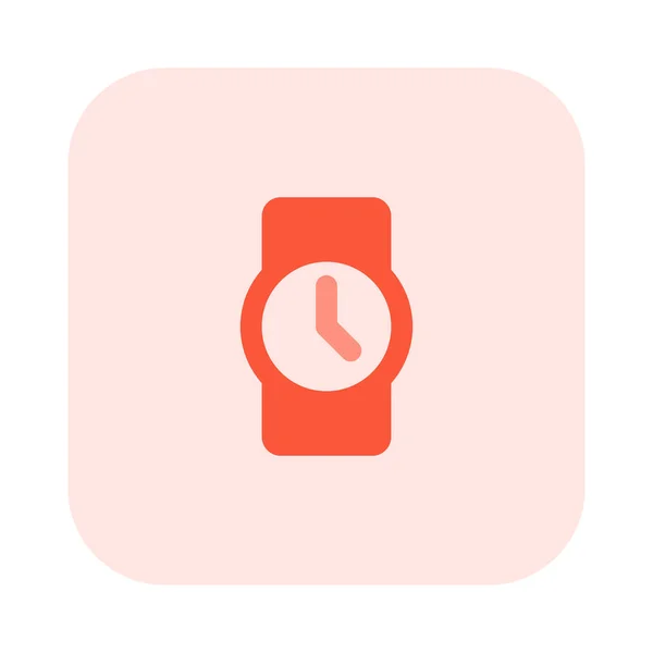 Relógio Pulso Analógico Clássico Com Mostrador Redondo Wearable — Vetor de Stock