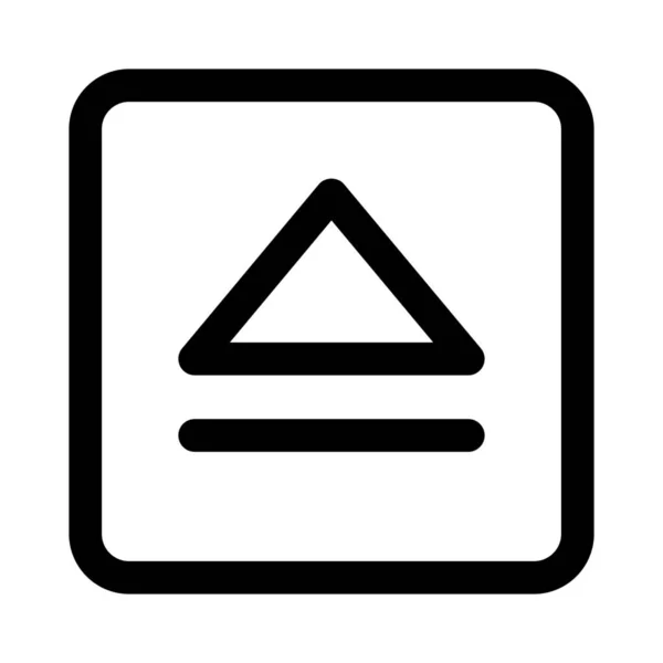 Simbolo Espulsione Del Disco Sul Layout Del Pulsante Unità — Vettoriale Stock