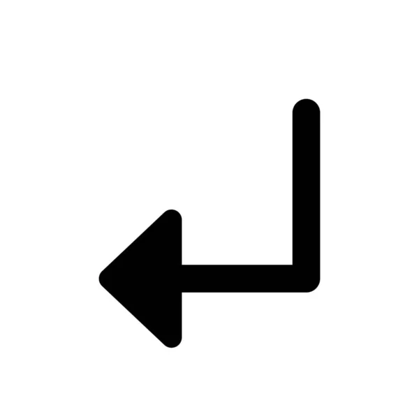 Introduzca Botón Con Diseño Clave Indicación Flecha — Vector de stock