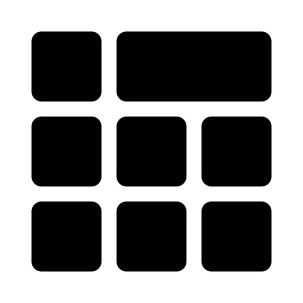 Τετράγωνο Μπλοκ Κελιών Οριζόντια Διάταξη Σχεδιασμού — Διανυσματικό Αρχείο