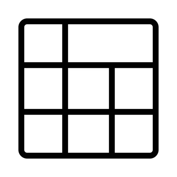Τετράγωνο Μπλοκ Κελιών Οριζόντια Διάταξη Σχεδιασμού — Διανυσματικό Αρχείο