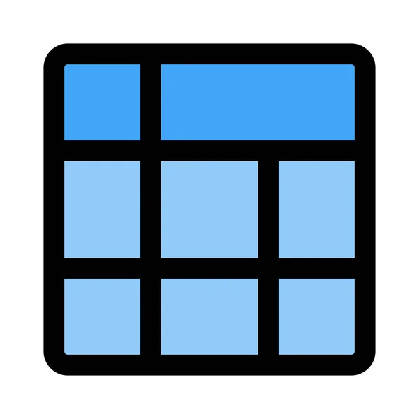 Čtvercový Blok Vodorovným Uspořádáním — Stockový vektor