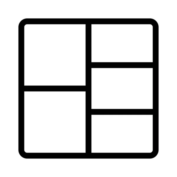 Vierkant Blok Verdeeld Verschillende Delen — Stockvector