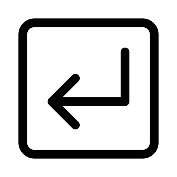 Return Pijl Functie Sleutel Computer Toetsenbord — Stockvector
