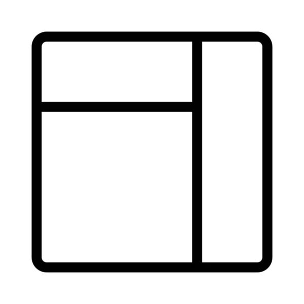 右上の分割バーデザインボックス — ストックベクタ