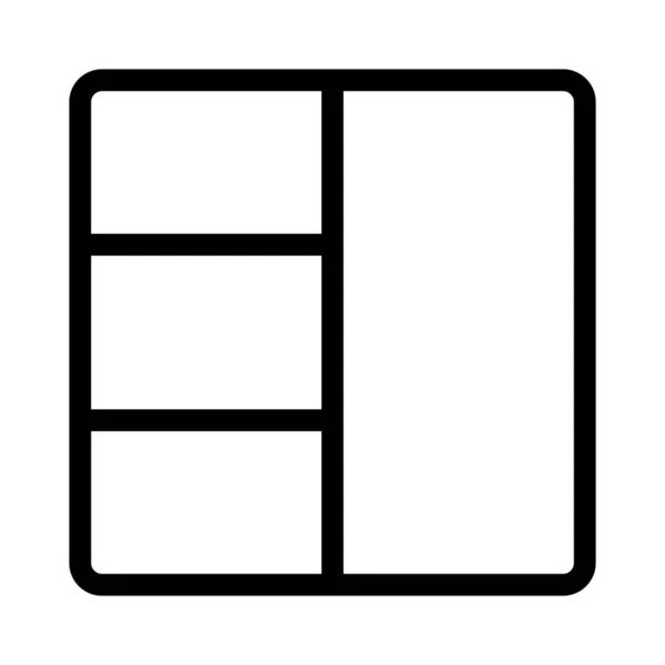 Cuadrícula Columna Derecha Con Cuadros Sección Como Izquierda — Archivo Imágenes Vectoriales