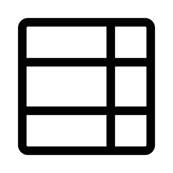 Правий Стовпчик Розкладкою Шаблону Таблиці Рядків — стоковий вектор