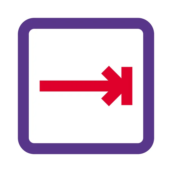 Macintoshのタブ機能のためのバーシンボルへの右矢印 — ストックベクタ