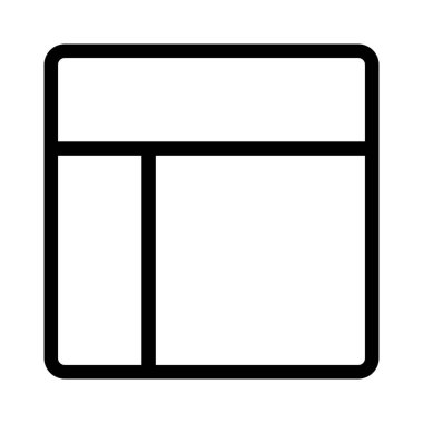 Sol sütun kenarı kıvrımlı üst çubuk